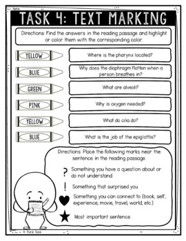 Respiratory System Reading Comprehension Challenge - Close Reading - Image 4