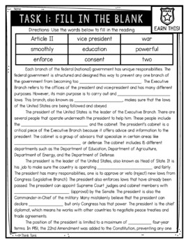 Executive Branch Reading Comprehension CSI Spy Mystery - Close Reading - Image 2