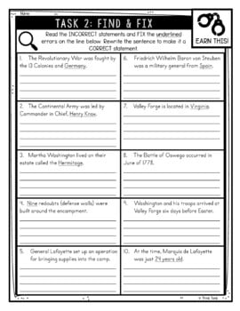 Valley Forge Reading Comprehension CSI Spy Mystery - Close Reading - Image 4
