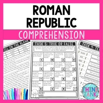 Roman Republic Reading Comprehension Challenge - Close Reading - Ancient Rome