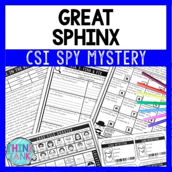 Great Sphinx Reading Comprehension CSI Spy Mystery - Close Reading - Egypt