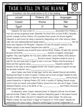 Cleopatra Reading Comprehension CSI Spy Mystery - Close Reading - Ancient Egypt - Image 2
