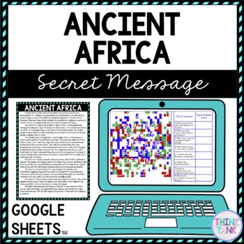 Ancient Africa Secret Message Activity For Google Sheets™
