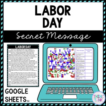 Labor Day Secret Message Activity For Google Sheets™