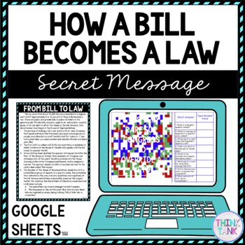 How a Bill Becomes a Law Secret Message Activity For Google Sheets™