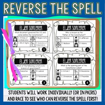 US Constitution Close Reading Quest - Task Cards and Text Marking - Image 4