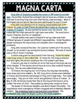 Magna Carta Color by Number, Reading Passage and Text Marking - Image 4
