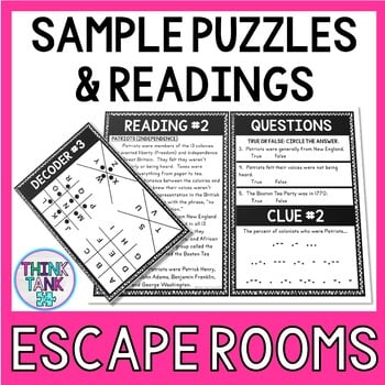 Sample Puzzles and Readings - Determine Puzzle Complexity