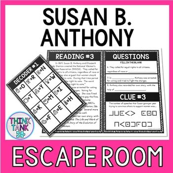 Susan B Anthony Escape Room Activity