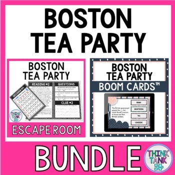 {RETIRED} Boston Tea Party Escape Room and Boom Cards™ BUNDLE - Revolutionary War