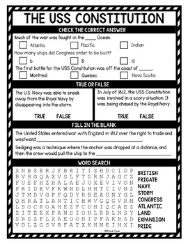 War of 1812 Reading Passages, Questions and Text Marking + Word Search - Image 3