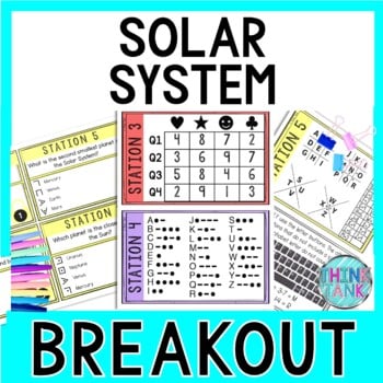 Solar System Breakout Activity - Task Cards Puzzle Challenge