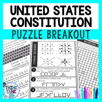 U.S. Constitution Puzzle Stations Breakout