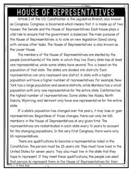 House of Representatives Text Marking Detective Mystery - Reading Passages - Image 2