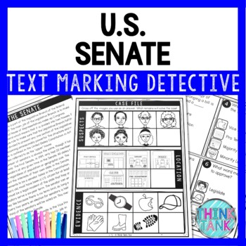 Senate Text Marking Detective Mystery - Reading Passages - Legislative Branch