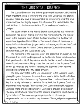 Judicial Branch Text Marking Detective Mystery - Reading Passages - Image 2