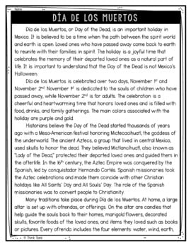 Day of the Dead Text Marking Detective Mystery - Reading - Dia de los Muertos - Image 2