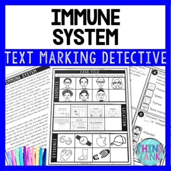 Immune System Text Marking Detective Mystery - Reading Passages