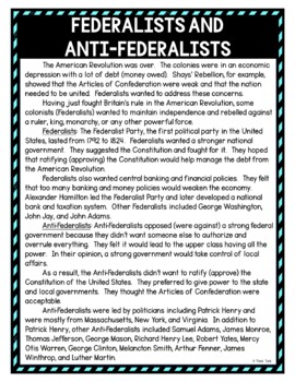 Federalists and Anti-Federalists DIGITAL Reading Passage & Questions - Image 2