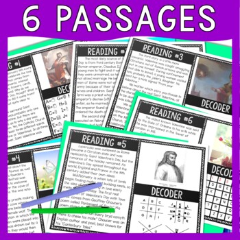 History of Valentine's Day Reading Comprehension and Puzzle Escape Room - Image 4