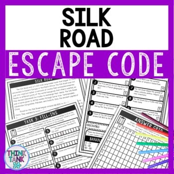 Silk Road Comprehension Code Escape Room - Close Reading Passage - Ancient China
