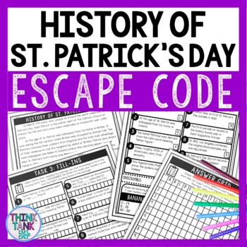 St. Patrick's Day History Code Escape Room - Close Reading Passage