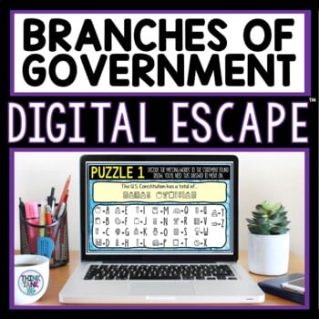 Branches of Government DIGITAL 360 Escape Room