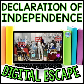 Declaration of Independence Interactive DIGITAL Escape Room Reading and Puzzles