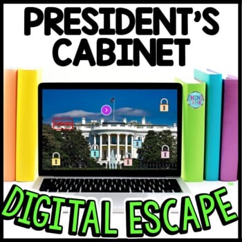 President's Cabinet Interactive DIGITAL Escape Room Reading and Puzzles