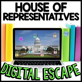 House of Representatives Interactive DIGITAL Escape Room Reading and Puzzles