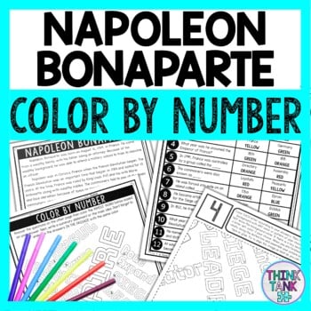 Napoleon Bonaparte Color by Number - Close Reading & Text Marking
