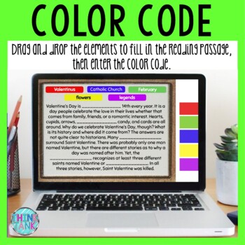 Valentine's Day History Interactive DIGITAL Escape Room Reading and Puzzles - Image 4