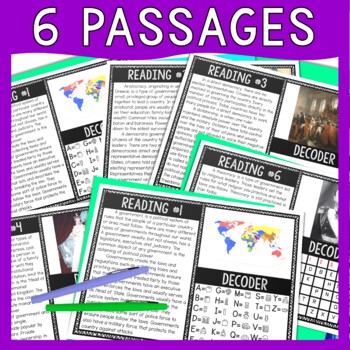 Types of Government Reading Comprehension and Puzzle Escape Room - Image 3