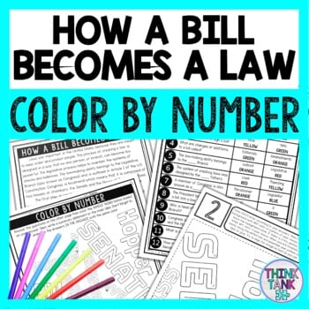 How a Bill Becomes a Law Color by Number - Close Reading & Text Marking
