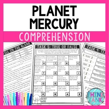 Planet Mercury - Solar System Comprehension Challenge - Close Reading