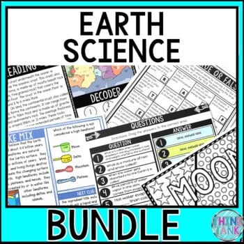 Earth Science BUNDLE - Reading Passages, Escape Rooms, Color by Number