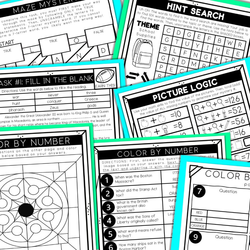 Editable escape room templates for TpT Sellers and Teacher Authors