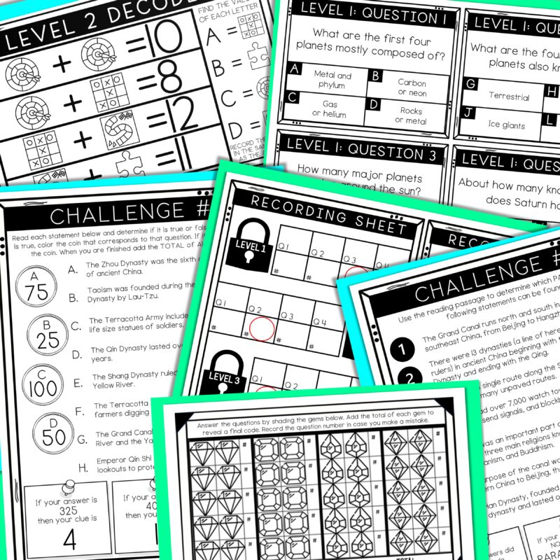 Editable escape room templates for TpT Sellers and Teacher Authors