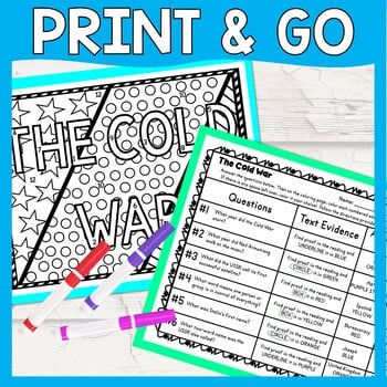 Cold War Color by Number, Reading Passage and Text Marking - Image 3