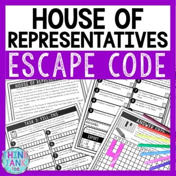 House of Representatives Comprehension Code Escape Room - Close Reading