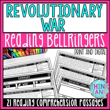 Revolutionary War Bellringers - Reading Comprehension - Nonfiction Passages