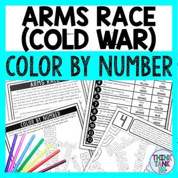 Arms Race Color by Number - Close Reading & Text Marking - Cold War