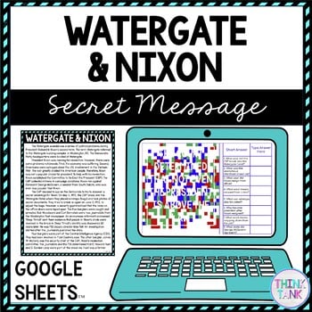 Watergate and Nixon Secret Message Activity For Google Sheets™