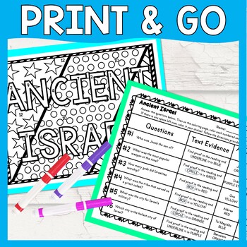Ancient Israel Color by Number, Reading Passage and Text Marking - Image 3