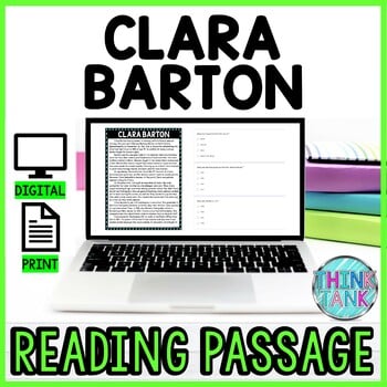 Clara Barton DIGITAL Reading Passage & Questions Self Grading