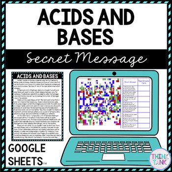 Acids and Bases Secret Message Activity For Google Sheets™ - Chemistry