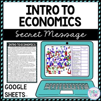 Intro to Economics Secret Message Activity for Google Sheets™