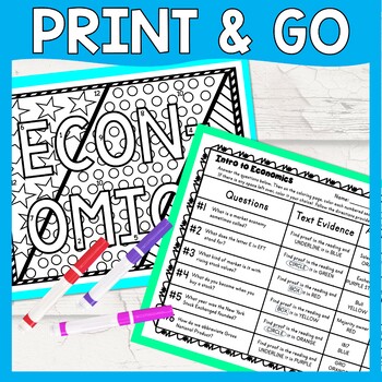 Intro to Economics Color by Number, Reading Passage and Text Marking - Image 3