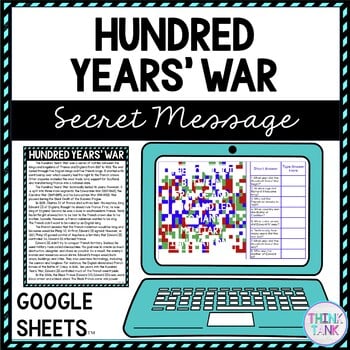 Hundred Years' War Secret Message Activity for Google Sheets™