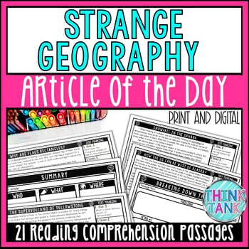 Strange Geography Article of the Day-Bellringers-Reading Comprehension Passages